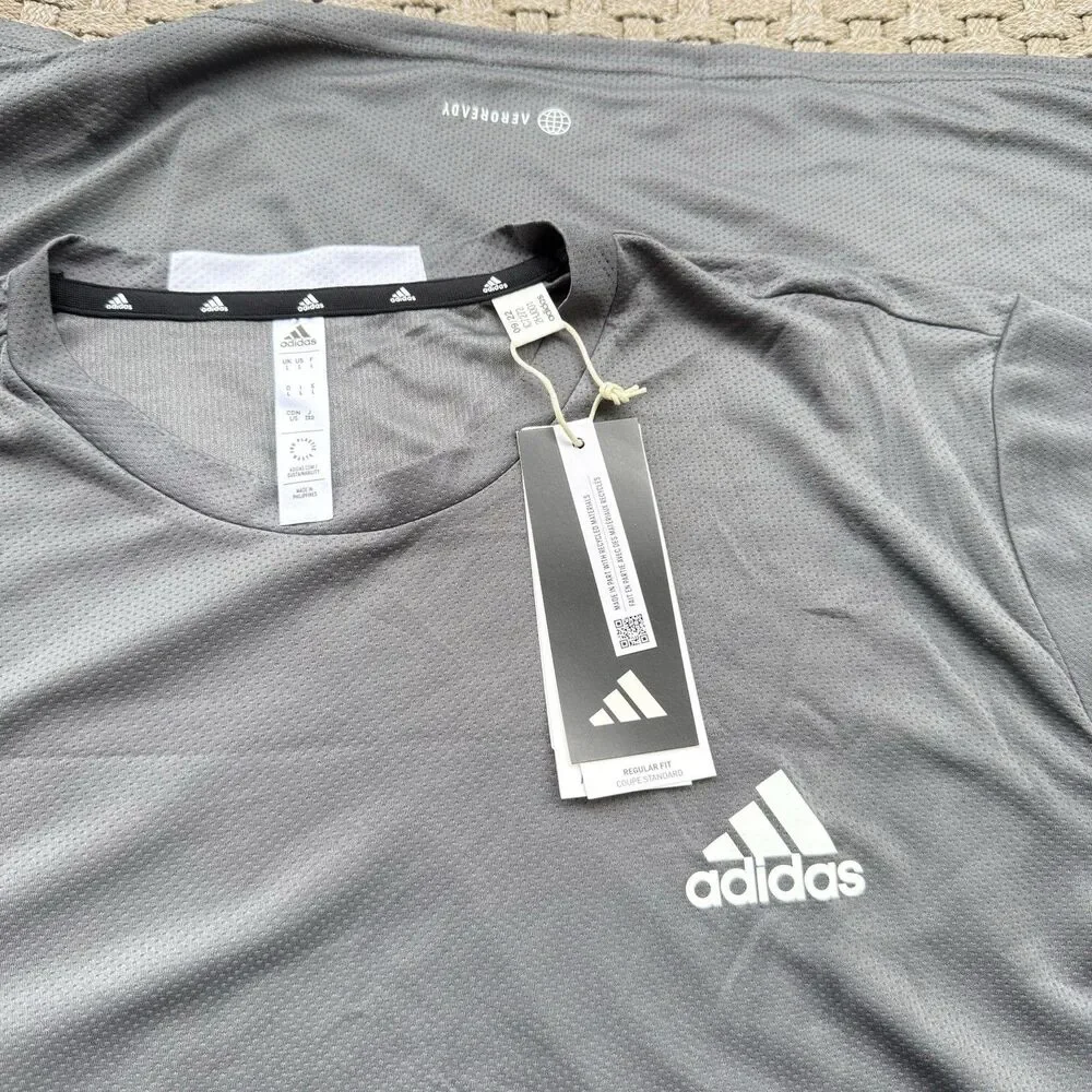 Adidas Men's AEROREADY Short Sleeve Crew Neck Designed for Movement Tee size L - Picture 7 of 12
